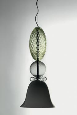 Perseus petite suspension contemporaine en cristal de Murano 