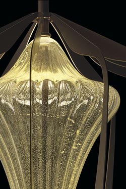 Robin suspension lanterne contemporaine dorée