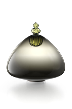 Padma contemporary table lamp in grey and green Venetian crystal<br/> - Table lamps by Barovier&Toso