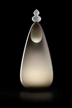 Padma table lamp in grey and white Murano crystal