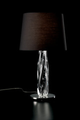 Twins table lamp in Murano crystal and black shade - Table lamps by Barovier&Toso