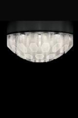 Trim grand plafonnier tubes en cristal de Murano effet givré - Plafonnier by Barovier&Toso