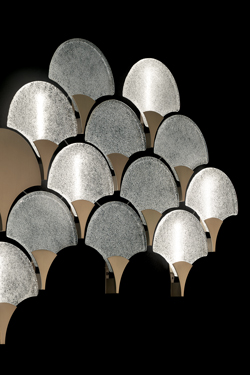 Tuileries applique Art Déco en cristal rugiada et bronze 105cm