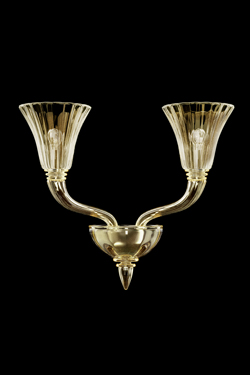Degas gilded Murano crystal wall lamp - Wall lights by Barovier&Toso