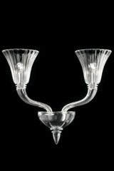 Degas retro wall lamp in transparent Murano crystal - Wall lights by Barovier&Toso