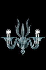 Fauve wall lamp 2 lights aquamarine<br/> - Wall lights by Barovier&Toso