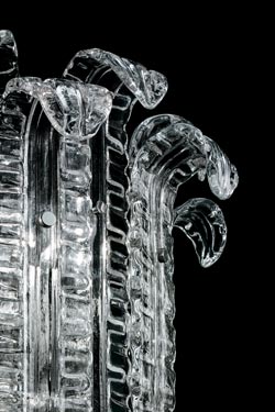 New Felci Art Deco wall lamp in Venetian crystal and silver metal
