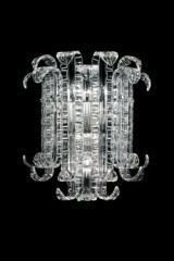 New Felci Art Deco wall lamp in Venetian crystal and silver metal - Wall lights by Barovier&Toso