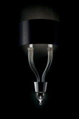 Pandora crystal wall lamp with black shade 2 lights<br/> - Wall lights by Barovier&Toso