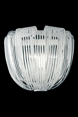Plissé Murano crystal wall lamp with stripes - Wall lights by Barovier&Toso
