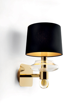 Saint Germain wall lamp in gilded metal and Venetian crystal - Wall lights by Barovier&Toso
