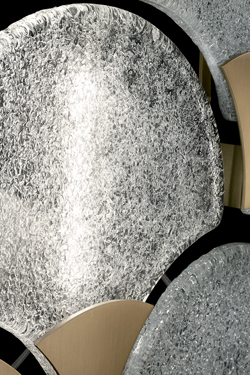 Tuileries Art Deco wall lamp in rugiada crystal and bronze 105cm