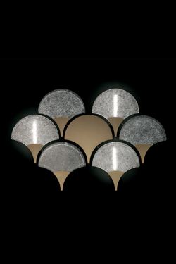 Tuileries Art Deco wall lamp in rugiada crystal and bronze 51cm