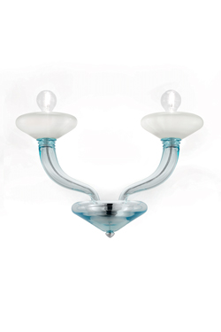 Windsor contemporary wall light in aquamarine crystal - Wall lights by Barovier&Toso