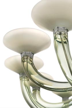 Windsor lustre contemporain en cristal citron vert 14 lumières