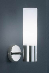 Chromed wall lamp cylindrical shape on arms - Bathroom lighting by Baulmann Leuchten