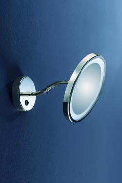 Magnifying mirror on flexible arm - Bathroom lighting by Baulmann Leuchten