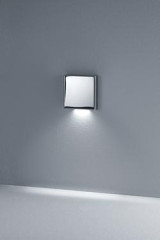 Chromed steel floor or staircase beacon - Circulation areas by Baulmann Leuchten
