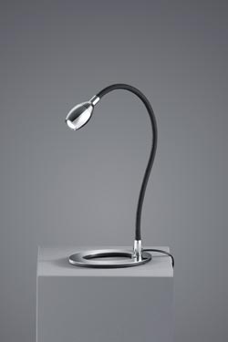 Desk lamp on flexible foot in camouflage color textile