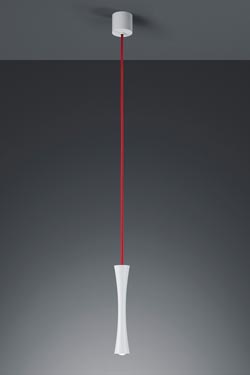Fine suspension en métal laqué blanc