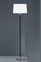 Black, white and chrome Floor lamp, textile foot - Floor lamps by Baulmann Leuchten