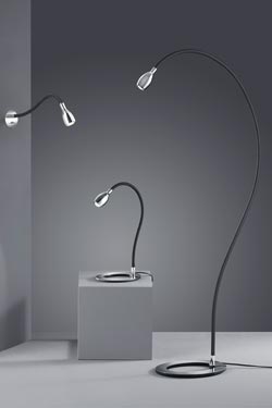 Floor lamp reading lamp flexible foot camouflage textile