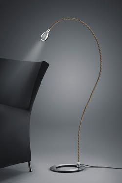 Floor lamp reading lamp flexible foot camouflage textile - Floor lamps by Baulmann Leuchten