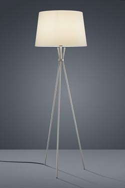 Lampadaire trépied en nickel satiné  - Lampadaire by Baulmann Leuchten