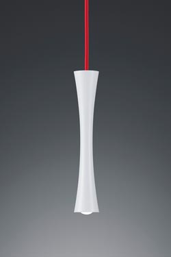 Fine white lacquered metal pendant - Pendants by Baulmann Leuchten