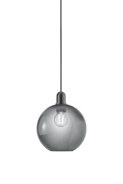 Minimalist pendant ball of smoked glass - Pendants by Baulmann Leuchten
