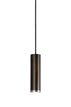 Small dark bronze tube pendant - Pendants by Baulmann Leuchten