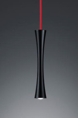 Thin pendant in matt black lacquered metal - Pendants by Baulmann Leuchten