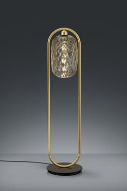 Petit lampadaire Design en verre et doré - Lampadaire by Baulmann Leuchten