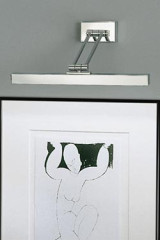 Adjustable LED picture light in polished nickel - Picture lighting by Baulmann Leuchten