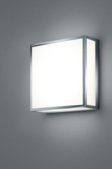 Plafonnier ou applique carré en acier chromé IP40 - Salle de bains by Baulmann Leuchten