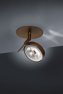 Recessed spotlight in dark brown metal - Spotlights by Baulmann Leuchten