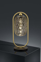 Design golden table lamp and transparent glass - Table lamps by Baulmann Leuchten