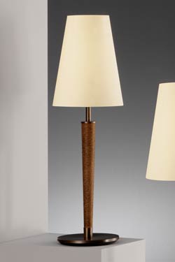 Walnut table lamp varnished wood look - Table lamps by Baulmann Leuchten
