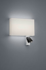 Bedside wall lamp + reading lamp rectangle shade - Wall lights by Baulmann Leuchten
