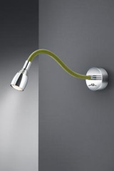 Bedside reading lamp on green flexible arm - Wall lights by Baulmann Leuchten