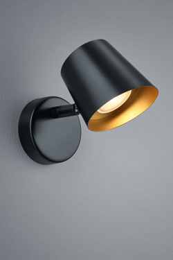 Black and gold articulated wall light - Wall lights by Baulmann Leuchten