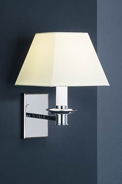 Chrome and white chintz candlestick wall sconce - Wall lights by Baulmann Leuchten