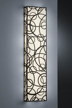 Wall lamp antique bronze patterns in circles rectangular shape - Wall lights by Baulmann Leuchten