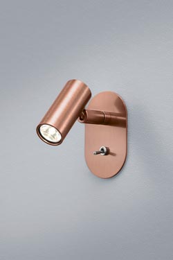 Led reading lamp in copper - Wall lights by Baulmann Leuchten