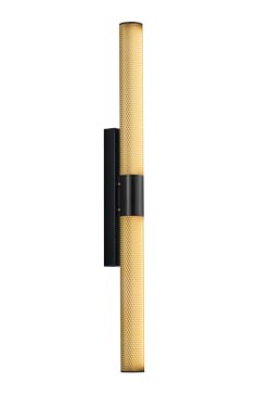 Long gold cylindrical wall lamp with LED lighting - Wall lights by Baulmann Leuchten