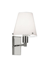 Small bedside wall lamp in polished nickel metal - Wall lights by Baulmann Leuchten