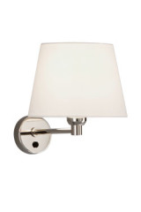Small bedside lamp in polished nickel metal with switch - Wall lights by Baulmann Leuchten