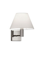 Small polished nickel candle holder bedside wall light  - Wall lights by Baulmann Leuchten