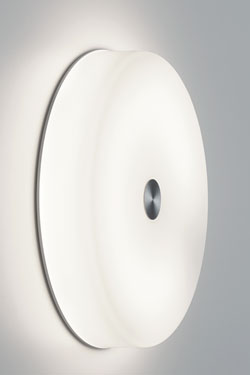 Round plafonnier rond en acrylique et inox brossé 30cm - Salle de bains by bpe:LICHT