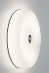 Round plafonnier rond en acrylique et inox brossé 30cm - Salle de bains by bpe:LICHT